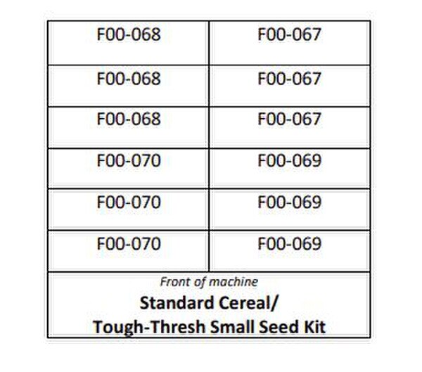 JD X9 KX7 Concaves wheat barley oat